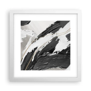 Poster în ramă albă - Abstracție cu fler - 30x30 cm