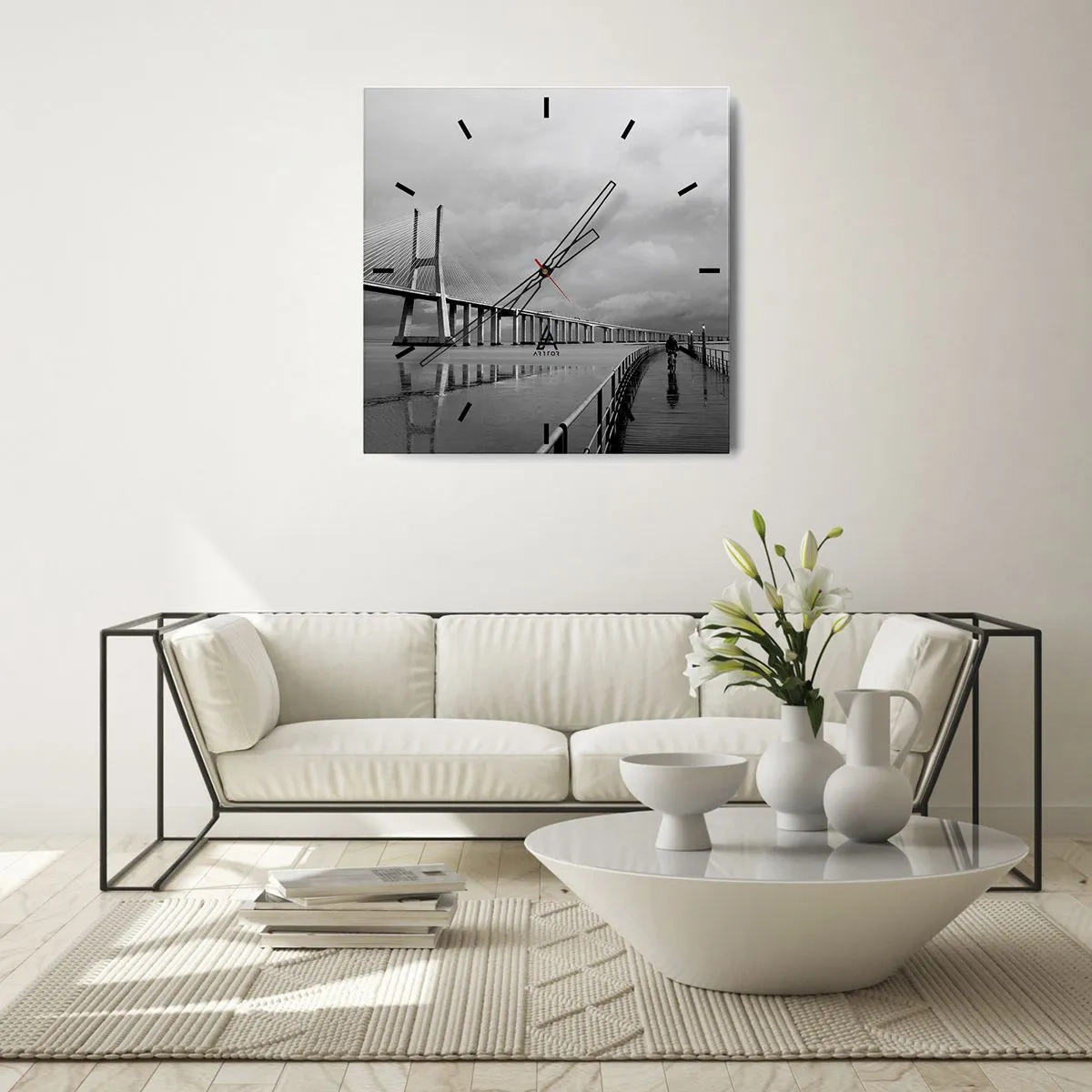 Ceas de perete - Ceas pe sticlă - Pentru fiecare ceva - 40x40 cm