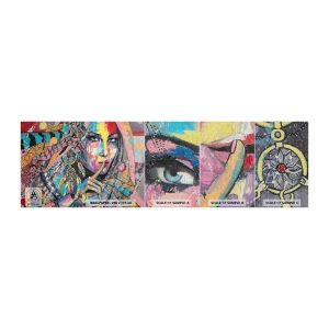 Mostră tapet Premium Canvas - Taci până când înțelegi - Femeie, Portretul unei femei, Boho - 100x30 cm