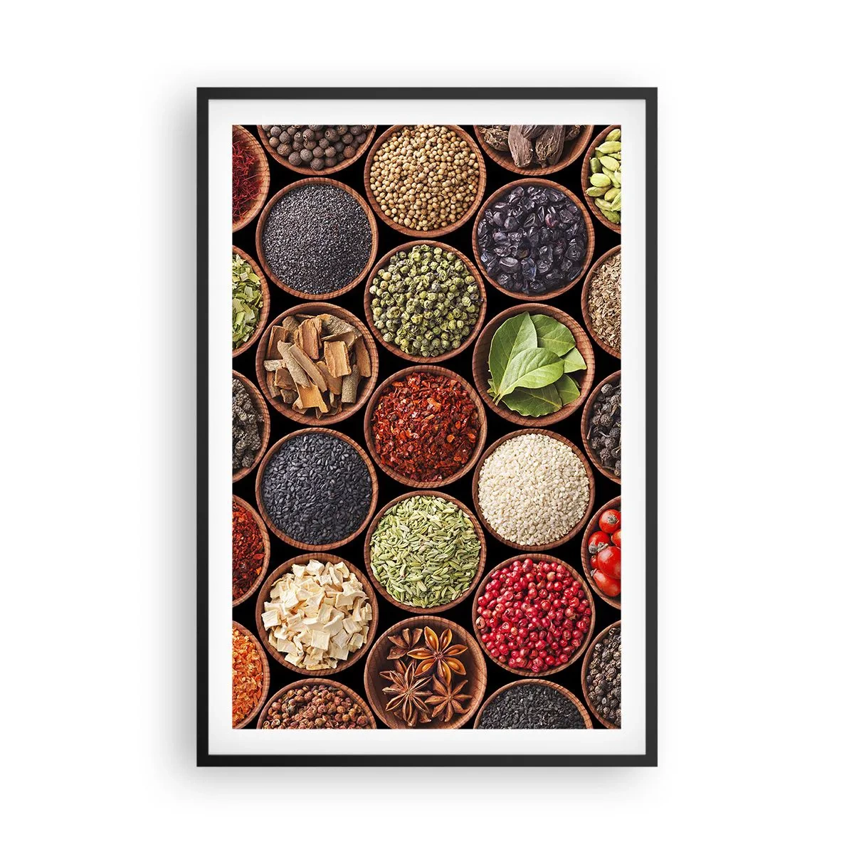 Poster în ramă neagră - Toate gusturile lumii - 61x91 cm