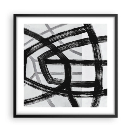 Poster în ramă neagră - Construind adâncimea - 50x50 cm