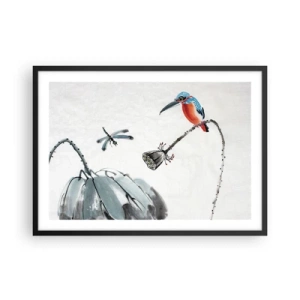 Poster în ramă neagră - Viața de pajiște - 70x50 cm