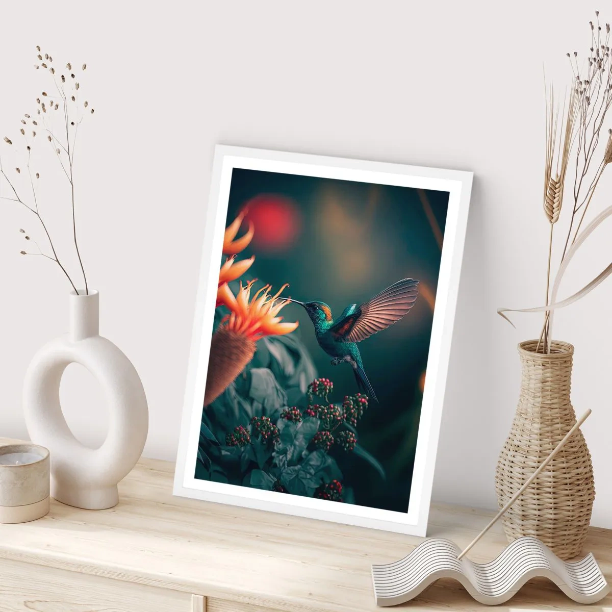 Poster în ramă albă - Viață cu adevărat colorată - 40x50 cm