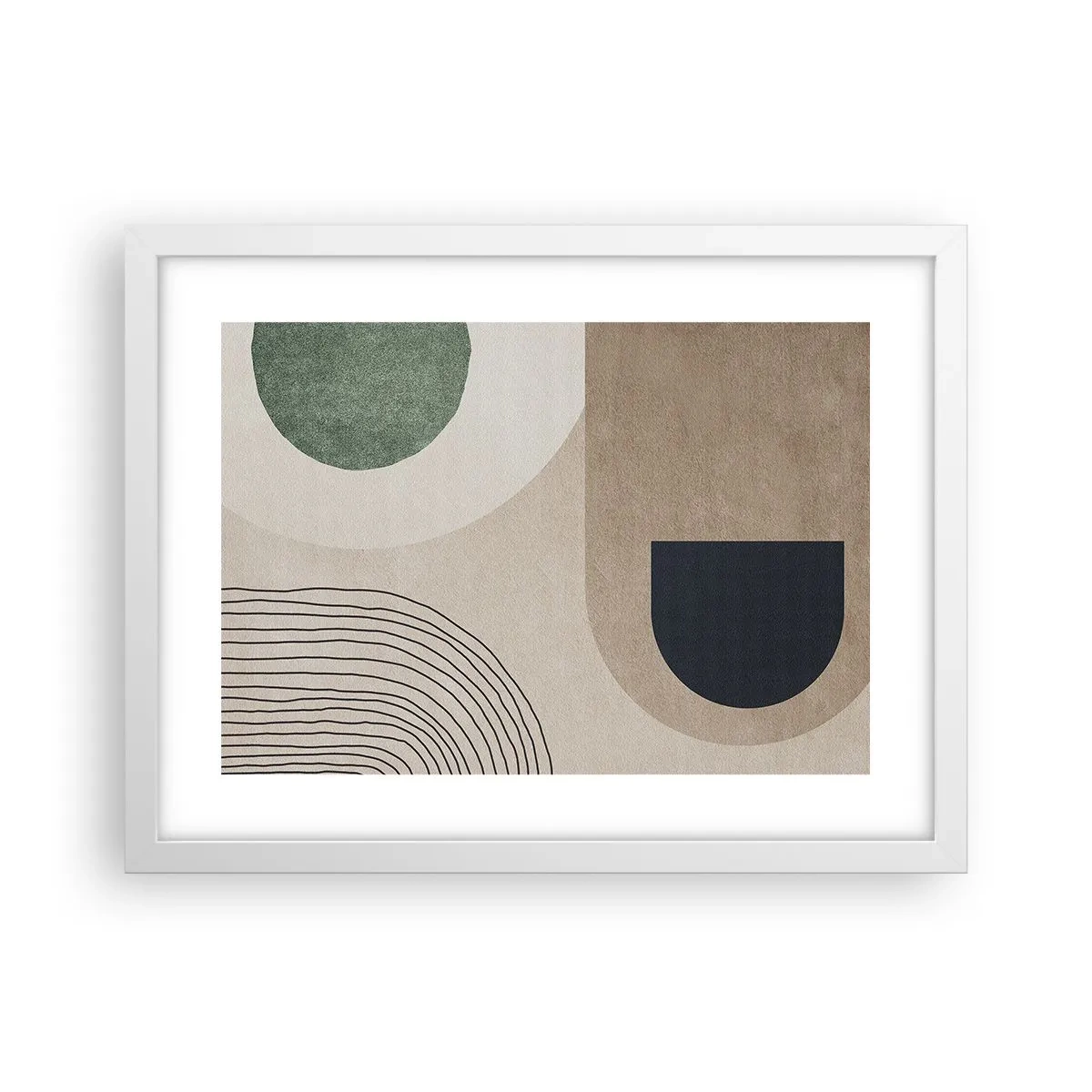 Poster în ramă albă - Blândețea ovalului - 40x30 cm