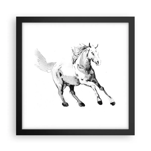 Poster în ramă neagră - Suflet neîmblânzit - 30x30 cm