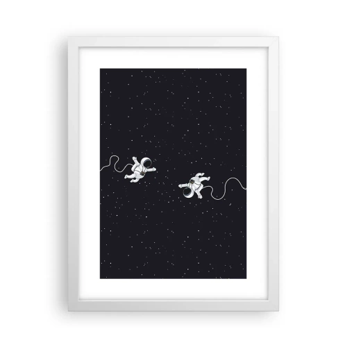 Poster în ramă albă - Dansul spațial - 30x40 cm