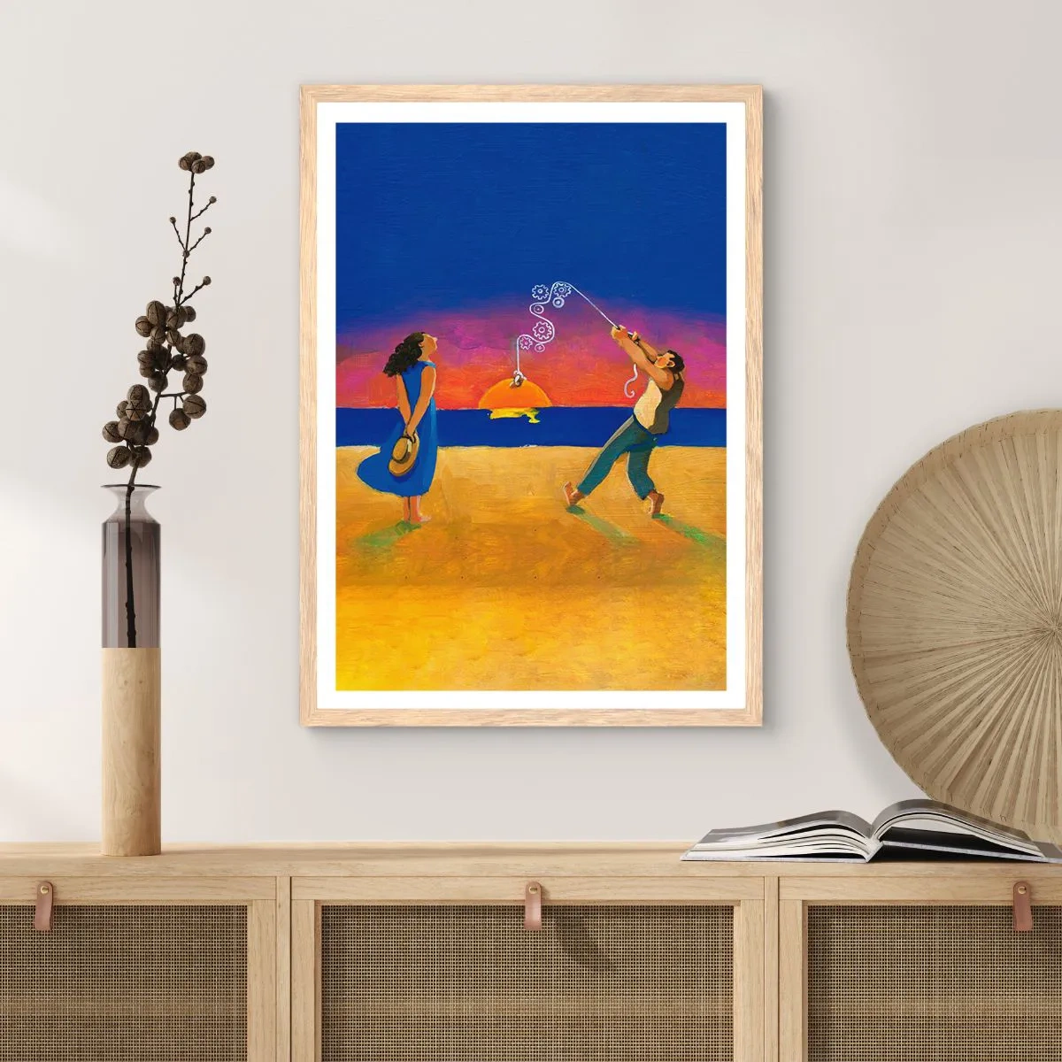 Poster în ramă de stejar deschis - Mai mult decât o stea din cer - 30x40 cm