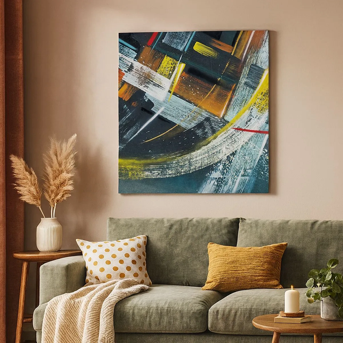 Tablou pe pânză - Energia în mișcare - 30x30 cm