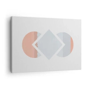 Tablou pe pânză Canvas - O pictură minimalistă cu forme geometrice - 70x50cm - Situația este clară - Decorațiune modernă pentru perete pentru living și dormitor ARTTOR