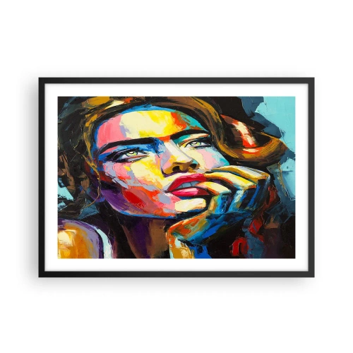 Poster în ramă neagră - Visele ca niște păsări se înalță pe cer - 70x50 cm