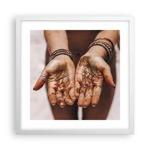 Poster în ramă albă - Un cadou pentru tine - 40x40 cm