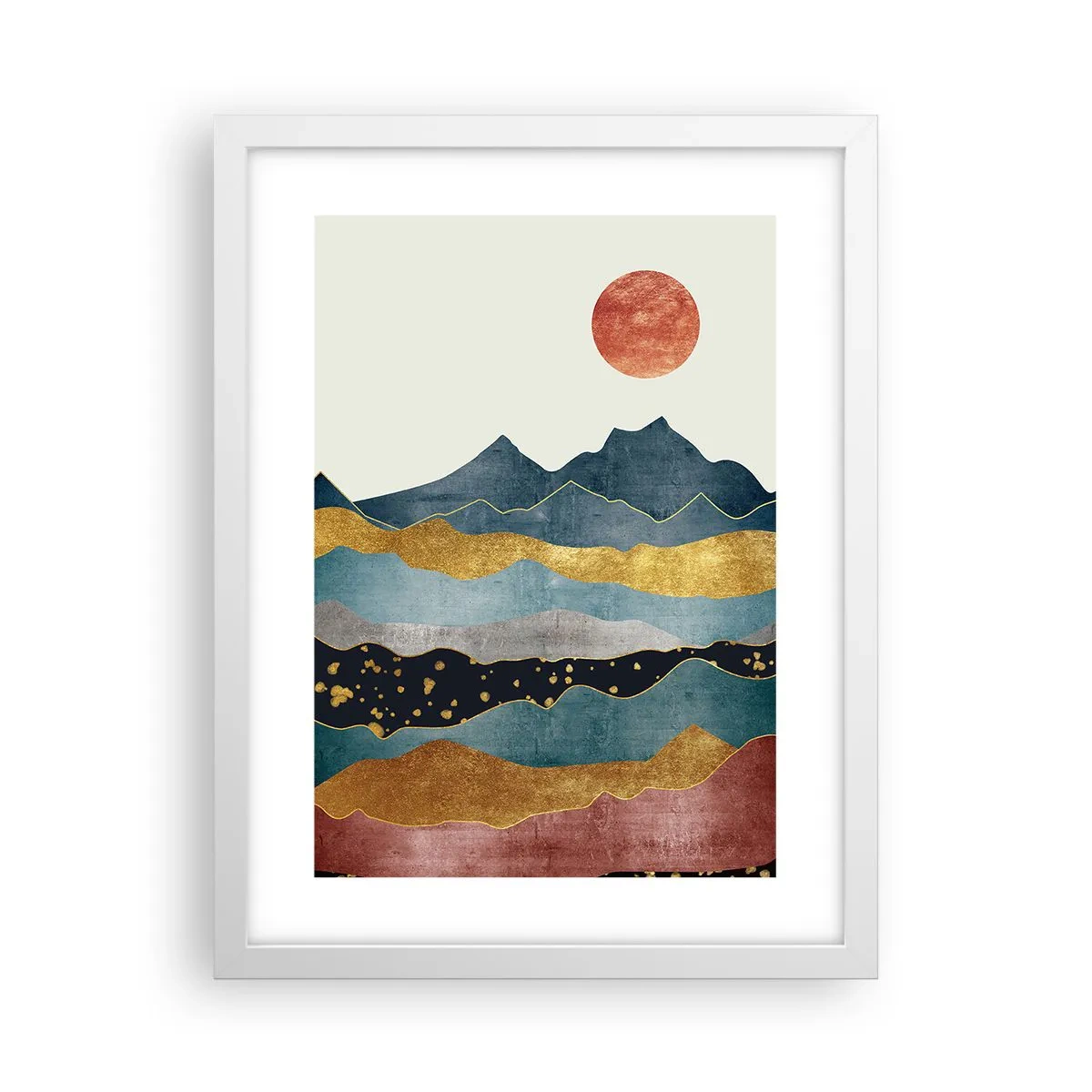 Poster în ramă albă - Secțiunea transversală a lumii - 30x40 cm