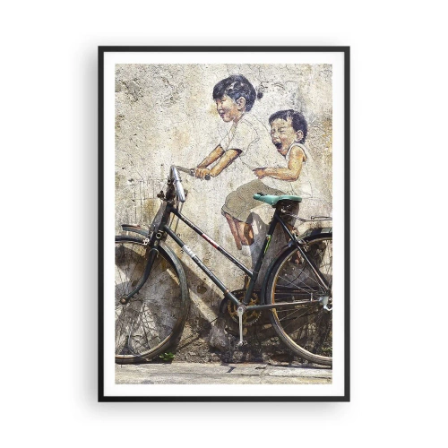 Poster în ramă neagră - Adevărat sau fals? - 70x100 cm