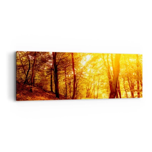 Tablou pe pânză - Spre o poiană de aur - 90x30 cm