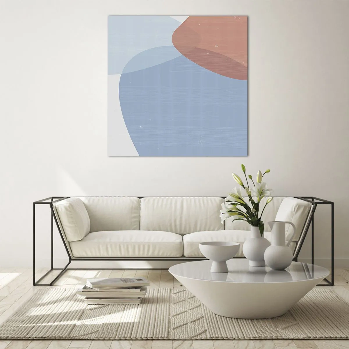 Tablou pe sticlă - Relații pastelate - 70x70 cm