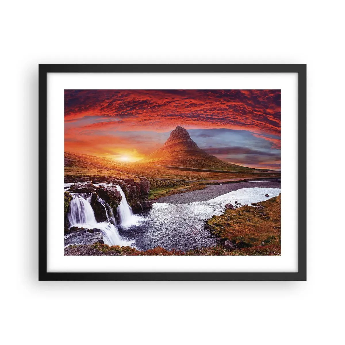 Poster în ramă neagră - Imaginea Pământului de Mijloc - 50x40 cm