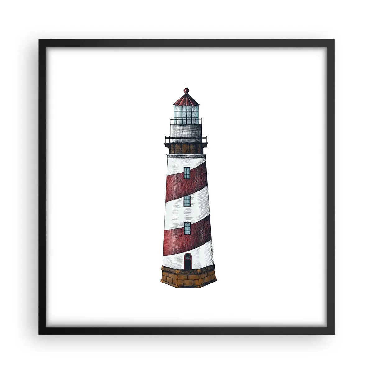 Poster în ramă neagră - Întotdeauna de veghe - 50x50 cm