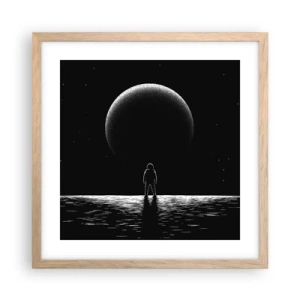 Poster în ramă de stejar deschis - Față în față - 40x40 cm