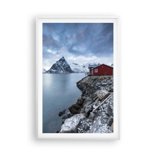 Poster în ramă albă - Refugiu scandinav - 61x91 cm