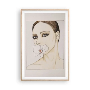 Poster în ramă de stejar deschis - Un simbol al eleganței și frumuseții - 61x91 cm