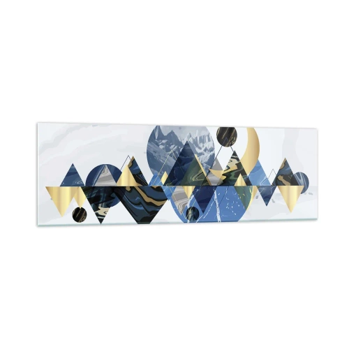 Tablou pe sticlă - Peisaj geometric - 160x50 cm