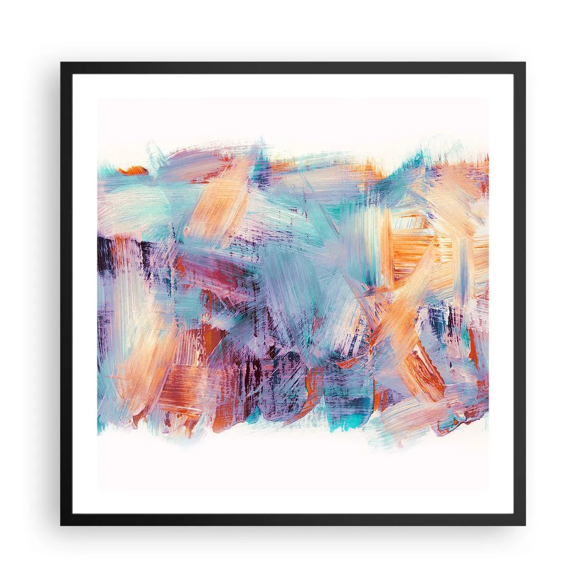 Poster în ramă neagră - O dezordine colorată - 60x60 cm