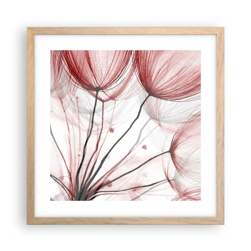 Poster în ramă de stejar deschis - Înainte de plecare - 40x40 cm