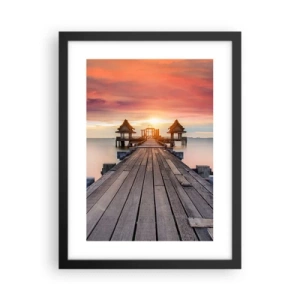 Poster în ramă neagră - Vestul la est - 30x40 cm