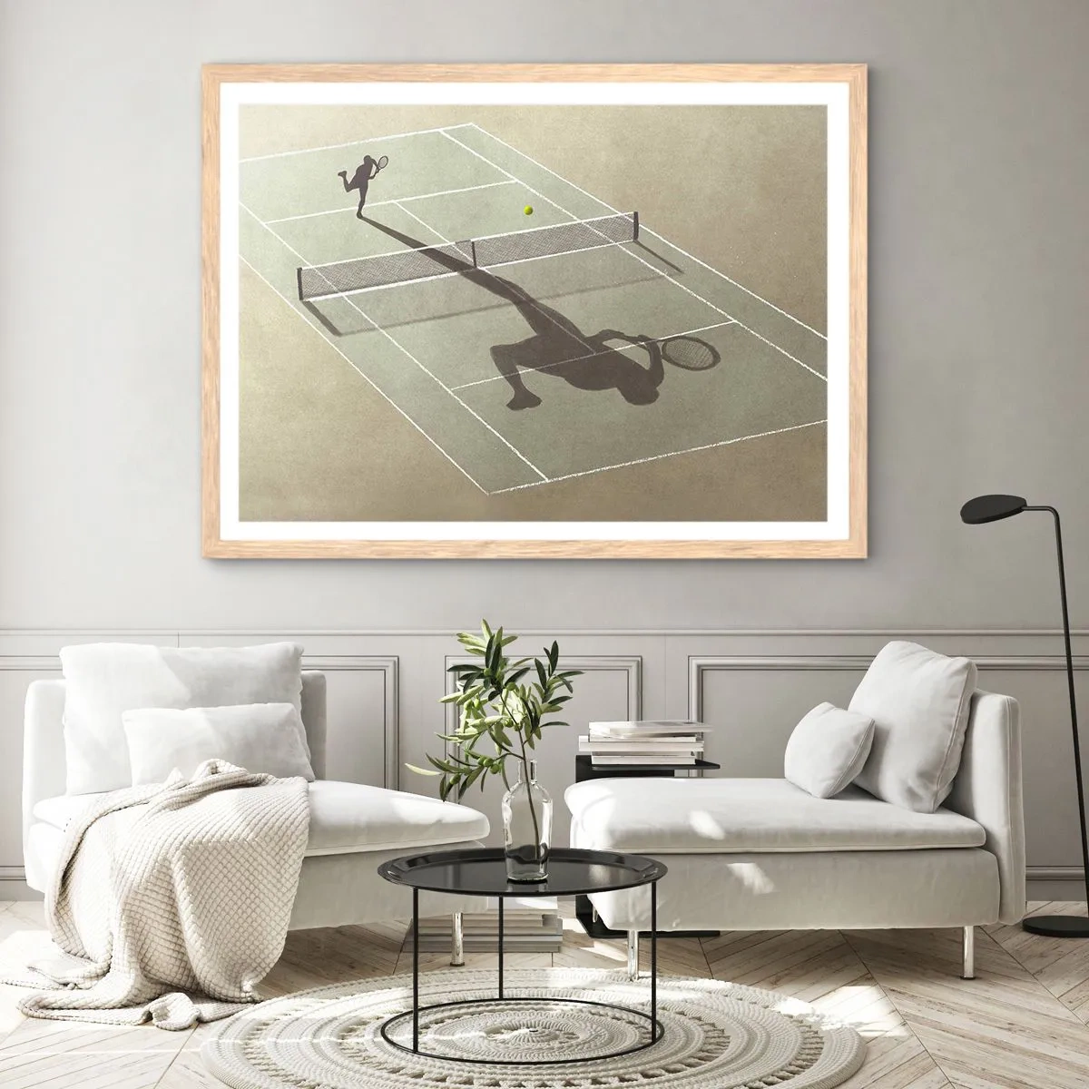 Poster în ramă de stejar deschis - Învinge-te pe tine însuți - 50x40 cm