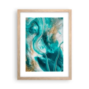 Poster în ramă de stejar deschis - Râul de aur - 30x40 cm