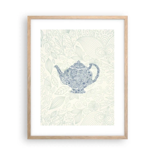 Poster în ramă de stejar deschis - Farmecul ceaiului - 40x50 cm