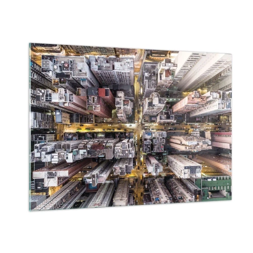 Tablou pe sticlă - Salutări din Hongkong - 100x70 cm