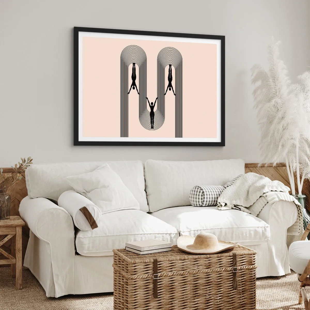 Poster în ramă neagră - Cu susul în jos - 100x70 cm