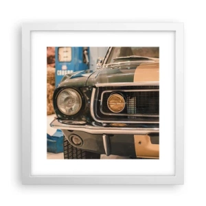 Poster în ramă albă - Întâlnire cu o legendă - 30x30 cm