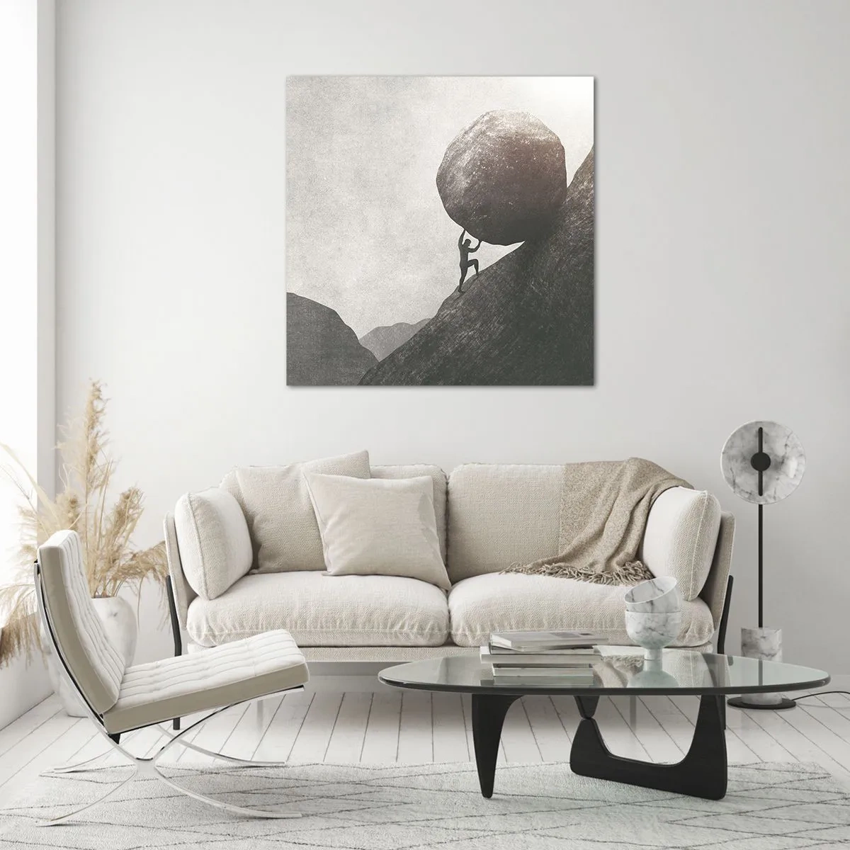 Tablou pe sticlă - Cred, în ciuda așteptărilor - 30x30 cm