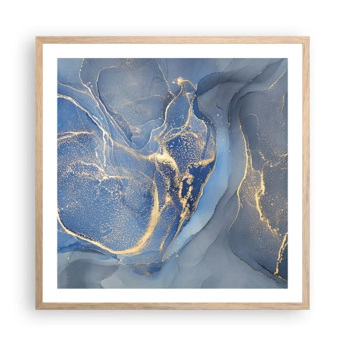 Poster în ramă de stejar deschis - Praf de aur - 60x60 cm