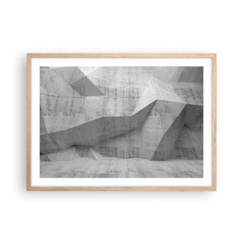 Poster în ramă de stejar deschis - O adevărată provocare - 70x50 cm