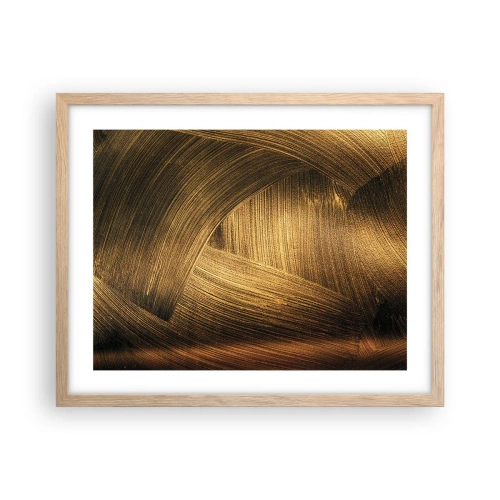 Poster în ramă de stejar deschis - Într-un labirint de aur - 50x40 cm