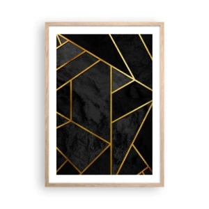 Poster în ramă de stejar deschis - Întuneric și lumină - 50x70 cm