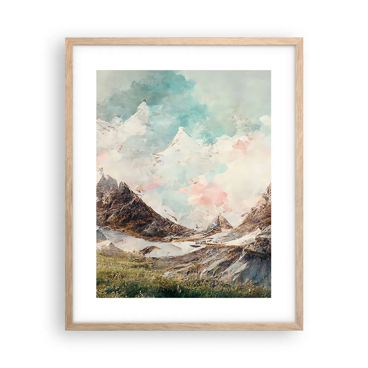 Poster în ramă de stejar deschis - Lame de piatră - 40x50 cm