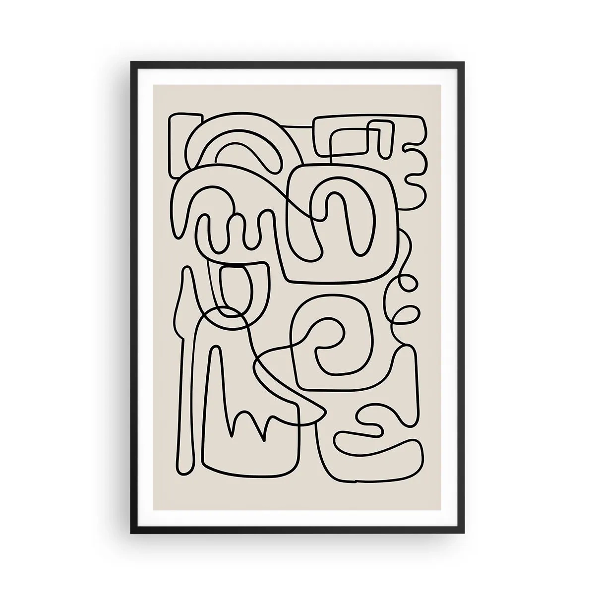 Poster în ramă neagră - Pe traseu - 70x100 cm