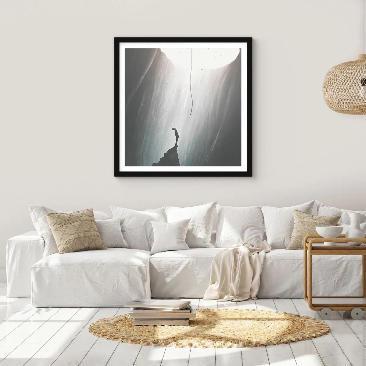 Poster în ramă neagră - Există întotdeauna o cale de ieșire - 60x60 cm