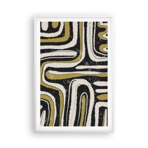 Poster în ramă albă - Compoziție: pasaje și alei - 61x91 cm