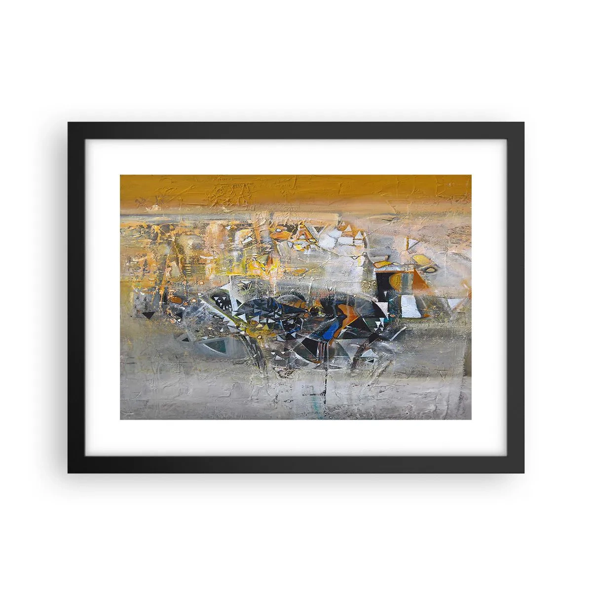 Poster în ramă neagră - Totul va fi bine - 40x30 cm