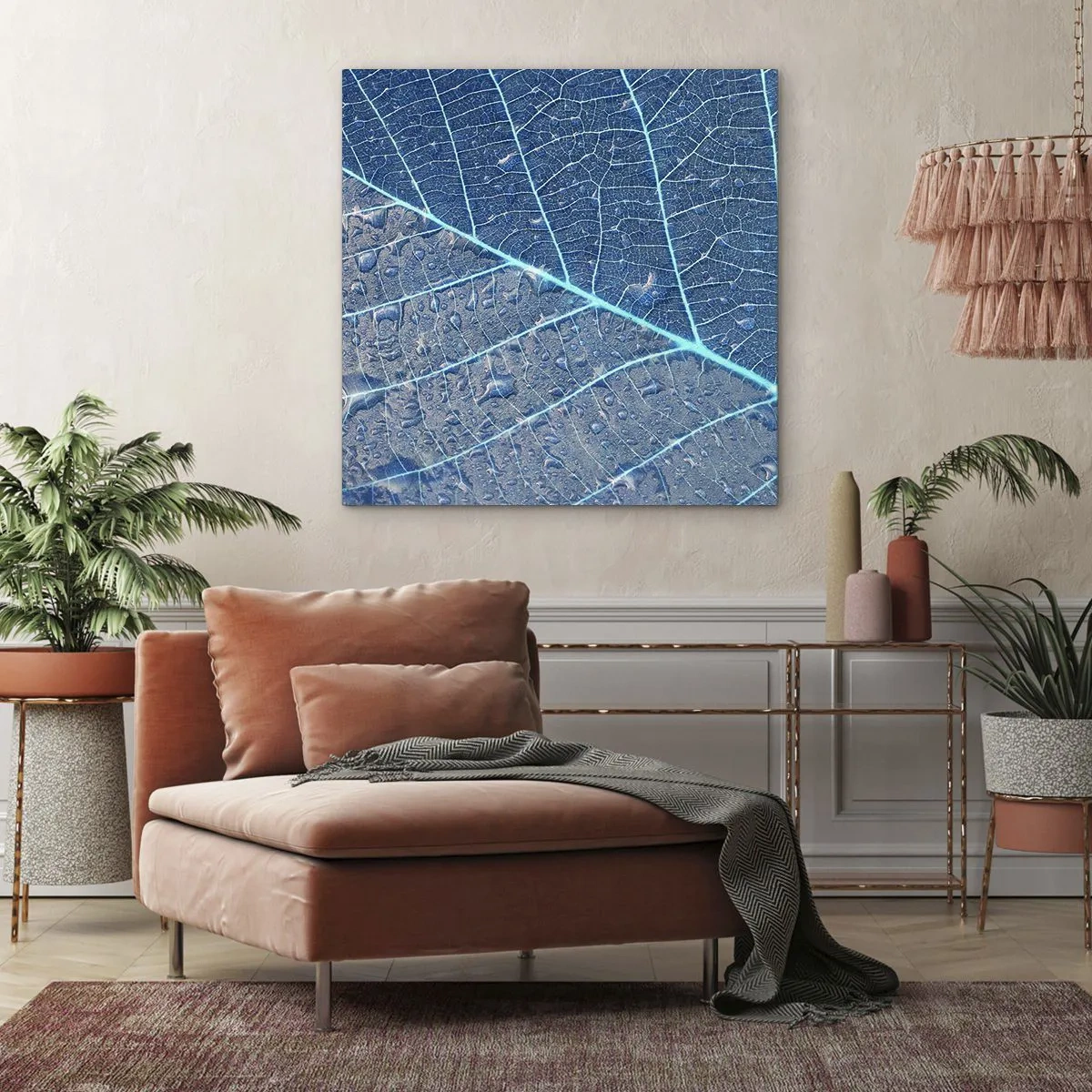 Tablou pe pânză - Viața în albastru - 70x70 cm