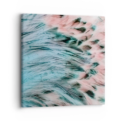 Tablou pe pânză - Puful roz și safir - 30x30 cm