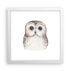 Poster în ramă albă - Uită-te în ochii mei - 30x30 cm