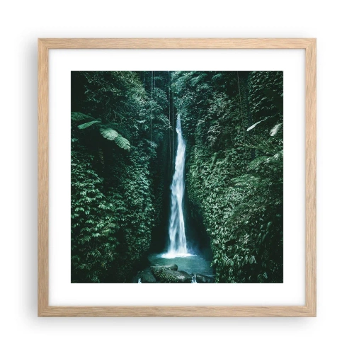 Poster în ramă de stejar deschis - Băi tropicale - 40x40 cm