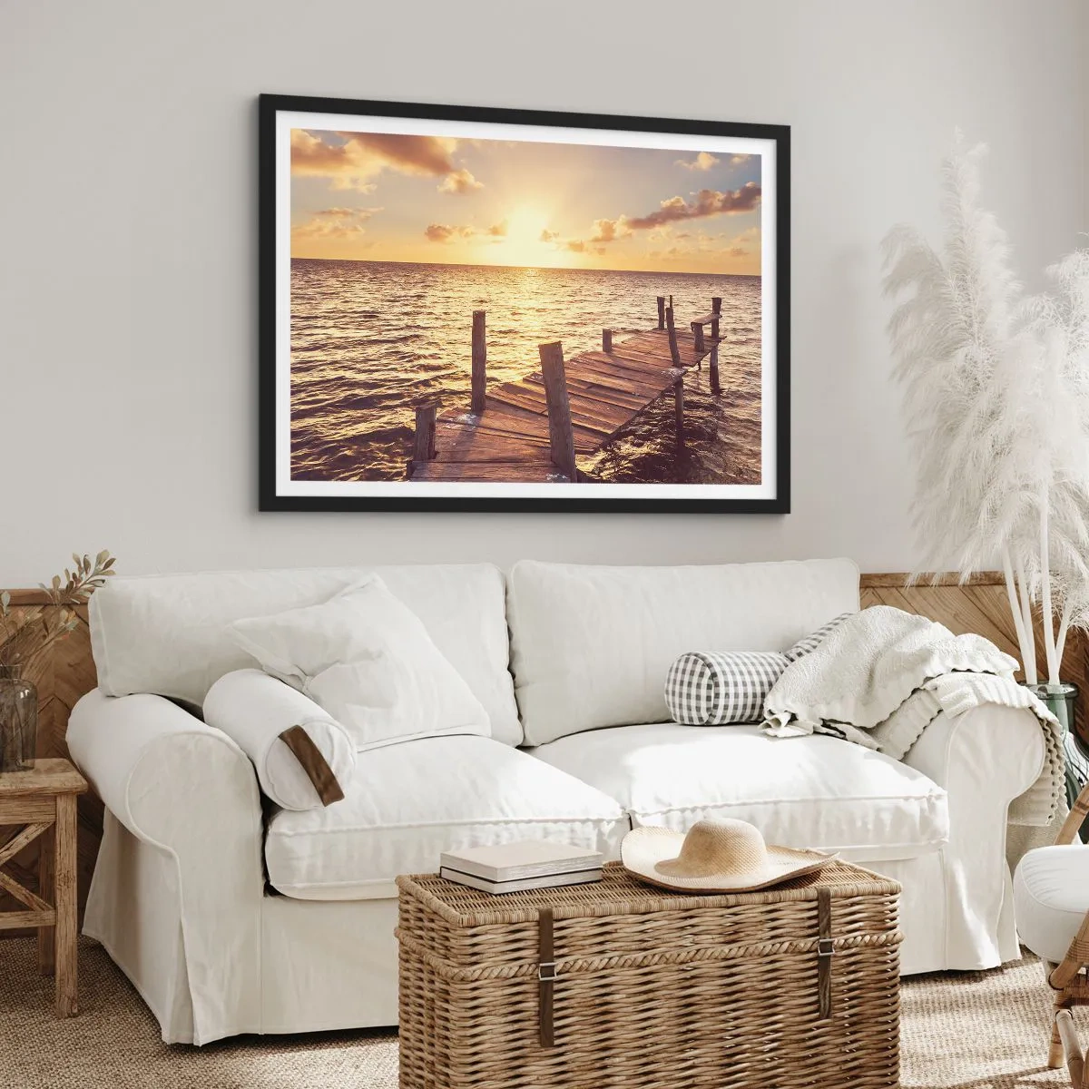 Poster în ramă neagră - Tărâmul de aur al blândeții - 70x50 cm