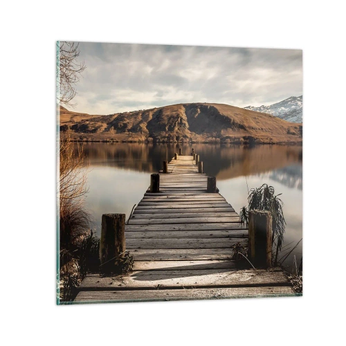 Tablou pe sticlă - Peisaj în tăcere - 40x40 cm